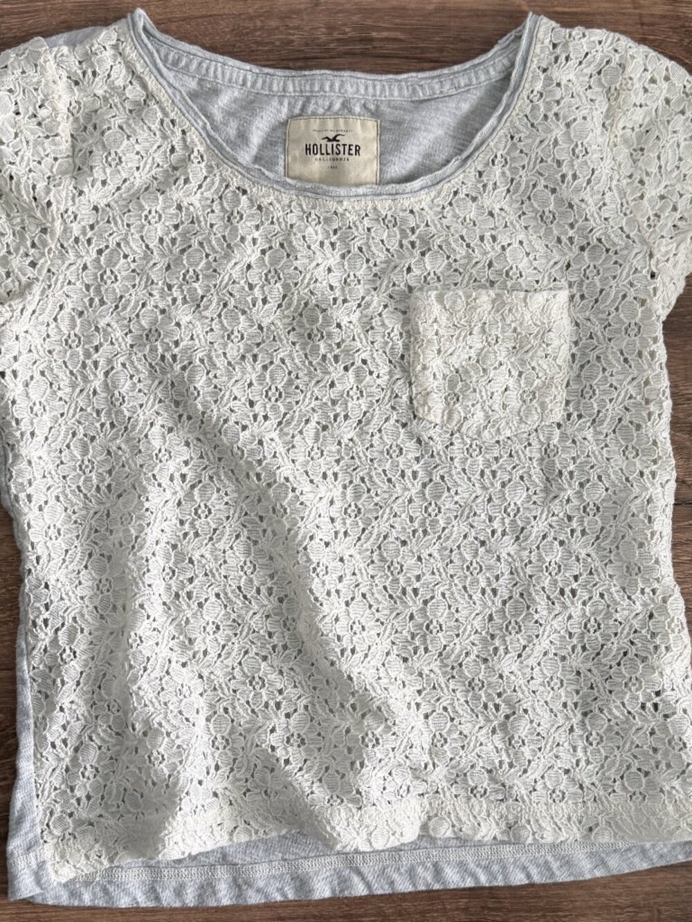 Hollister Lace Pocket Top XS